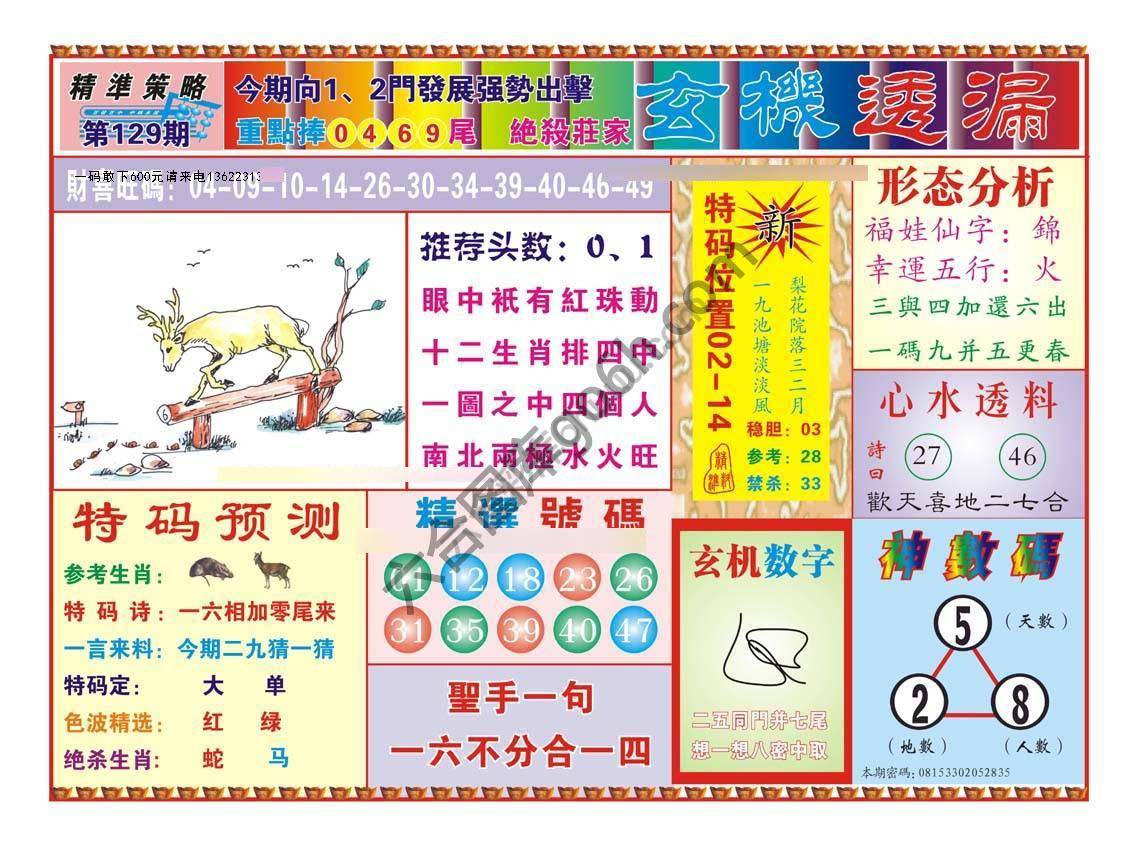 玄机透漏