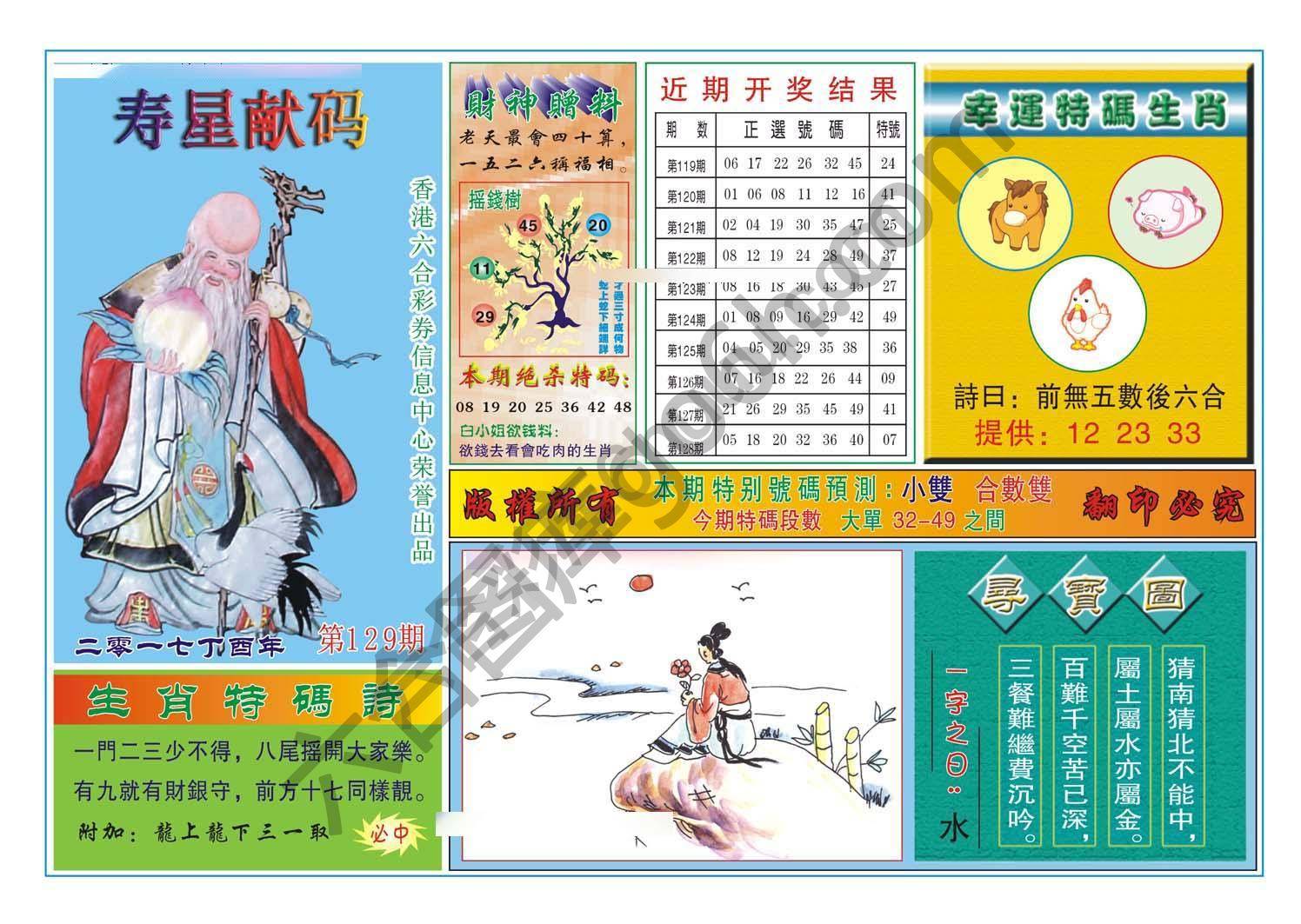 寿星献码