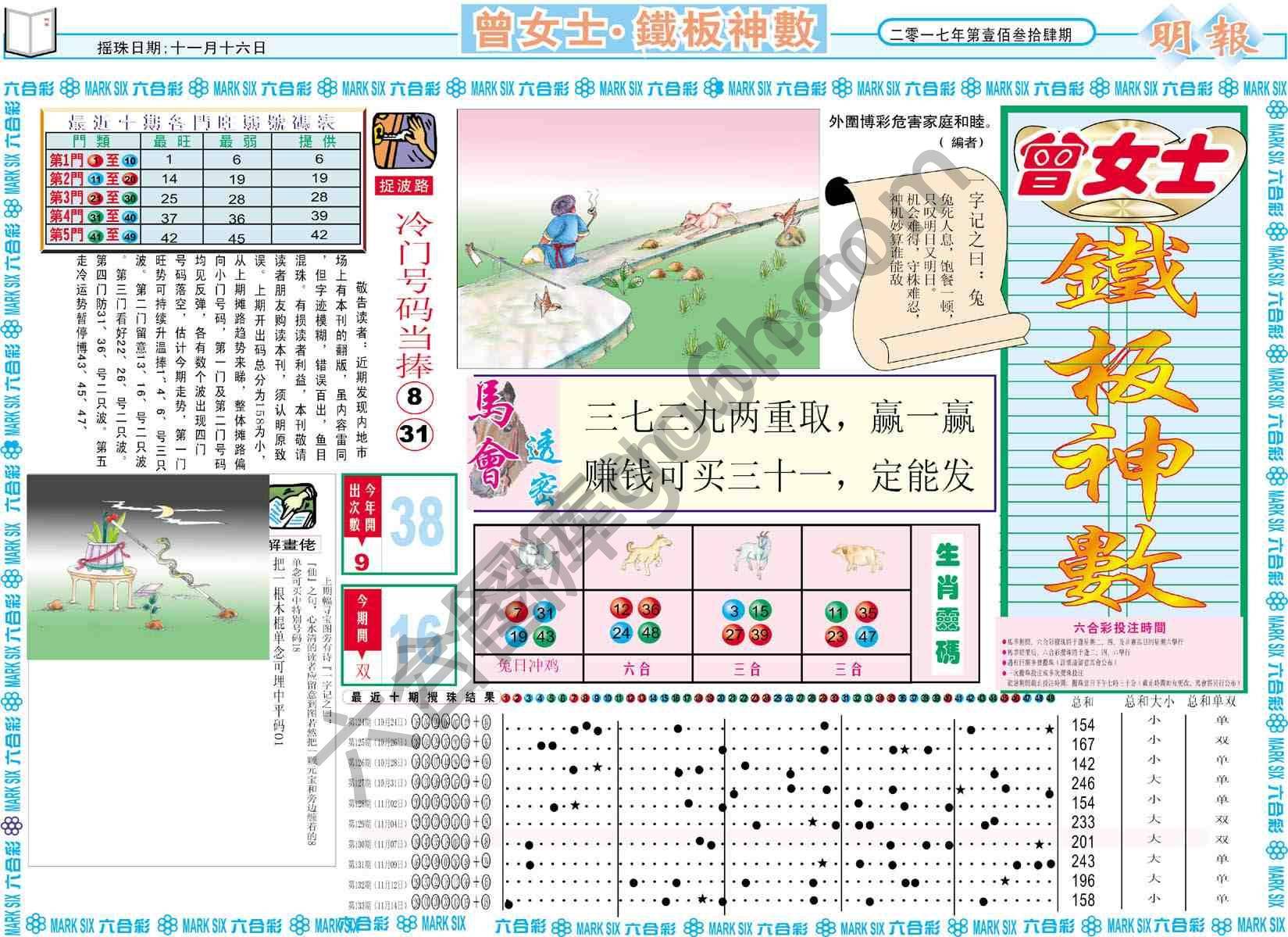 曾女士铁板神数