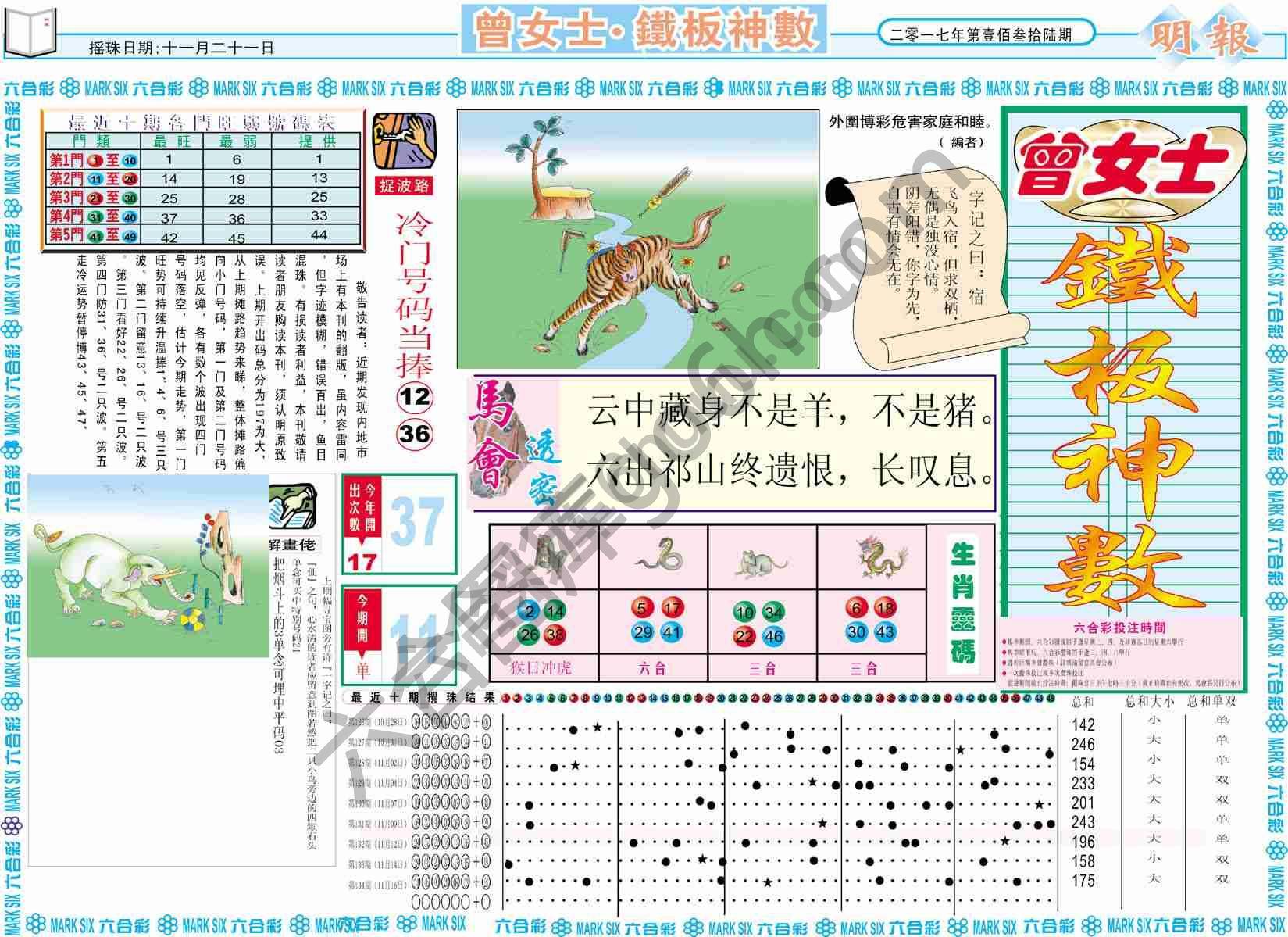 曾女士铁板神数