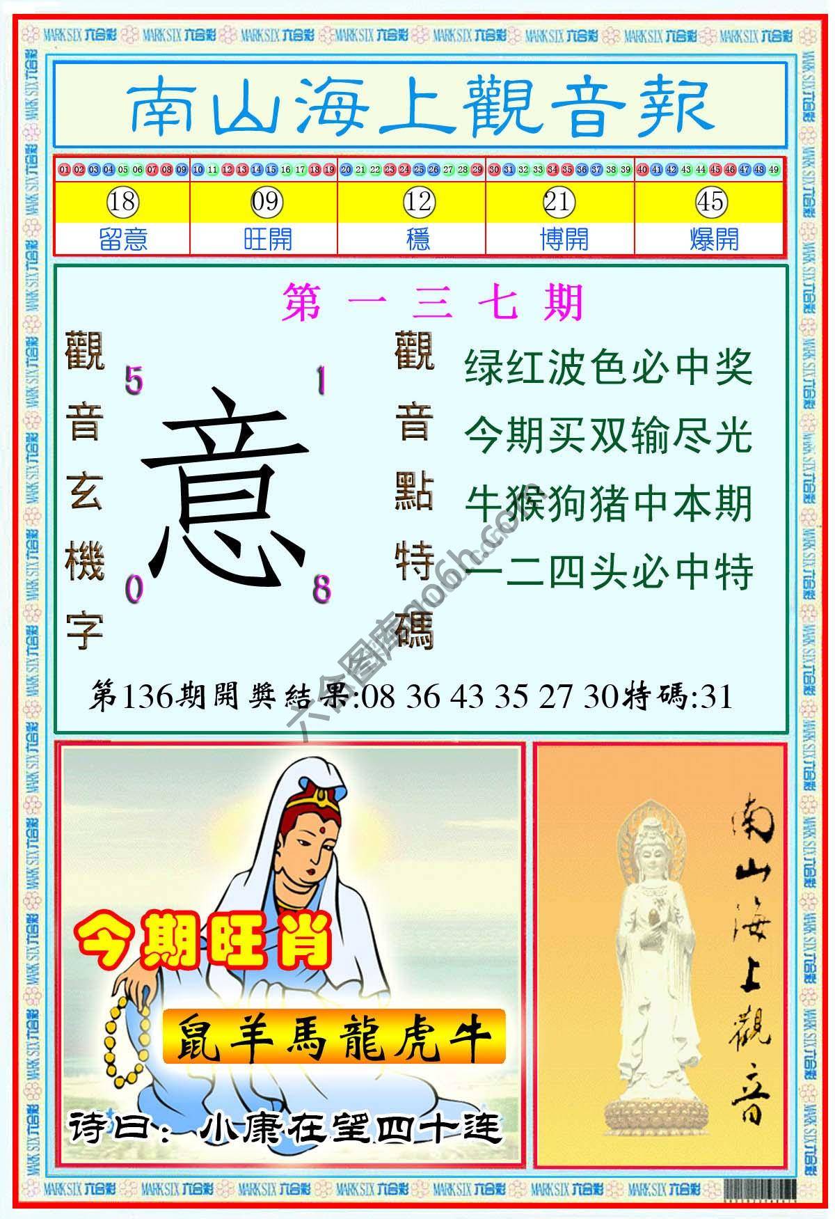 南山海上观音报