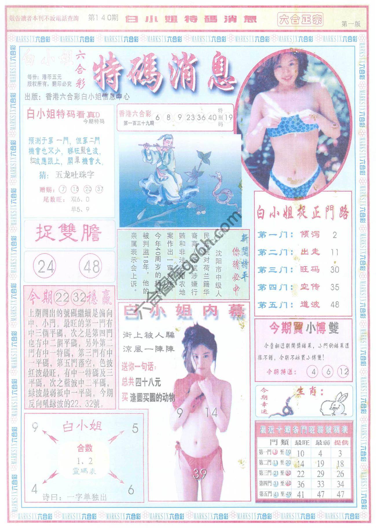 白小姐特码消息