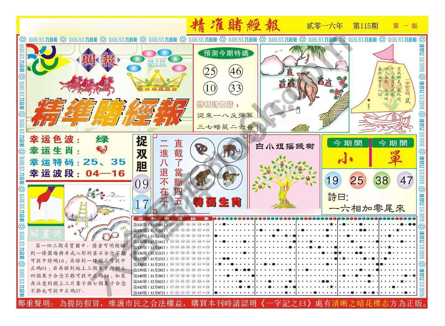 精准赌经报