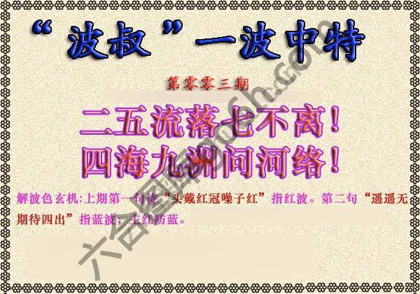 波叔一波中特