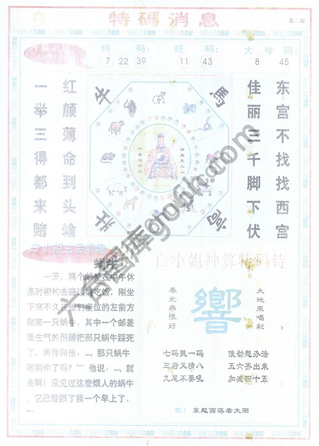 白小姐特码消息