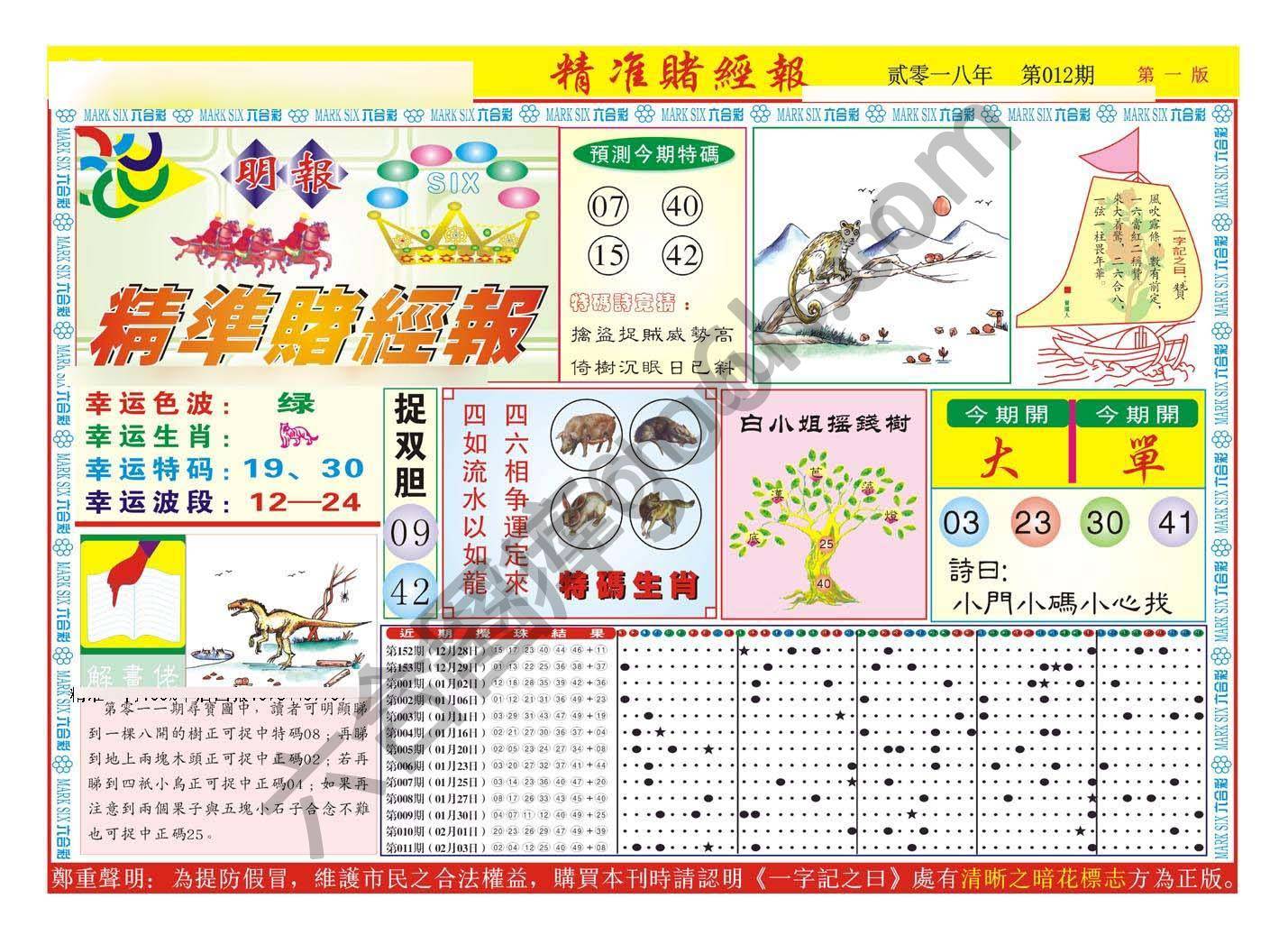 精准赌经报