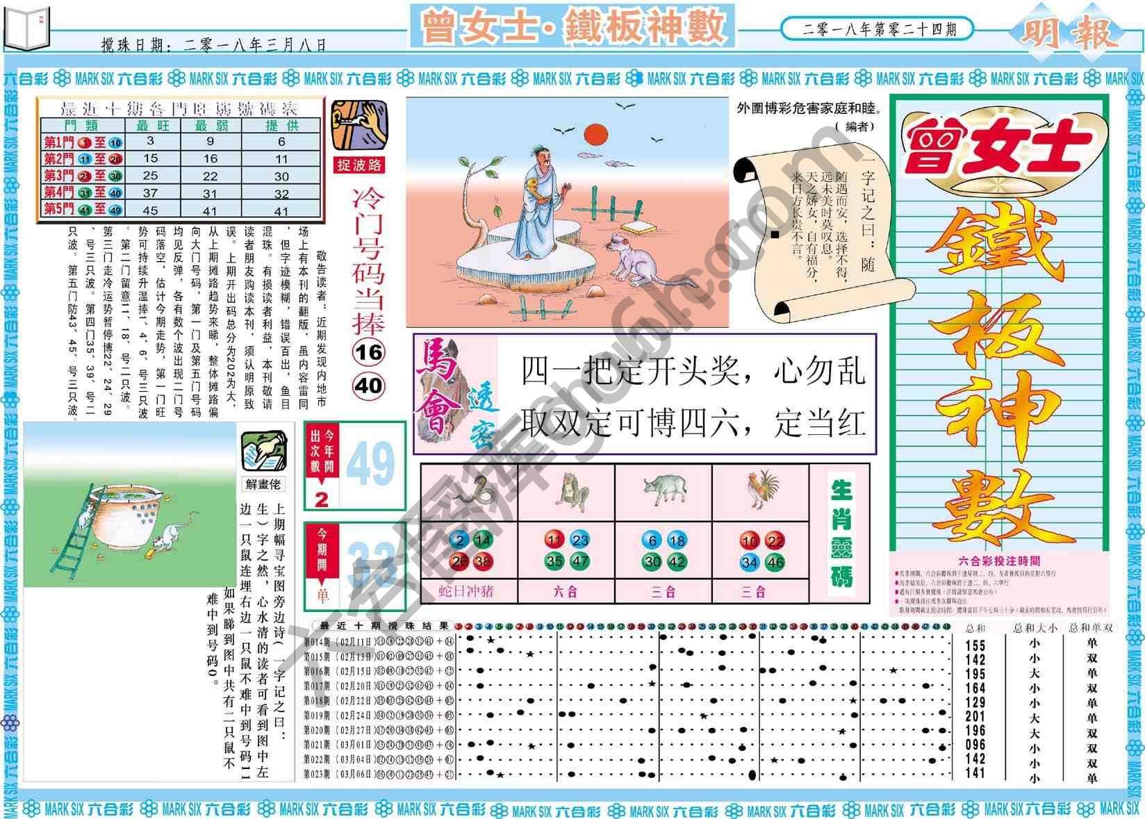 曾女士铁板神数