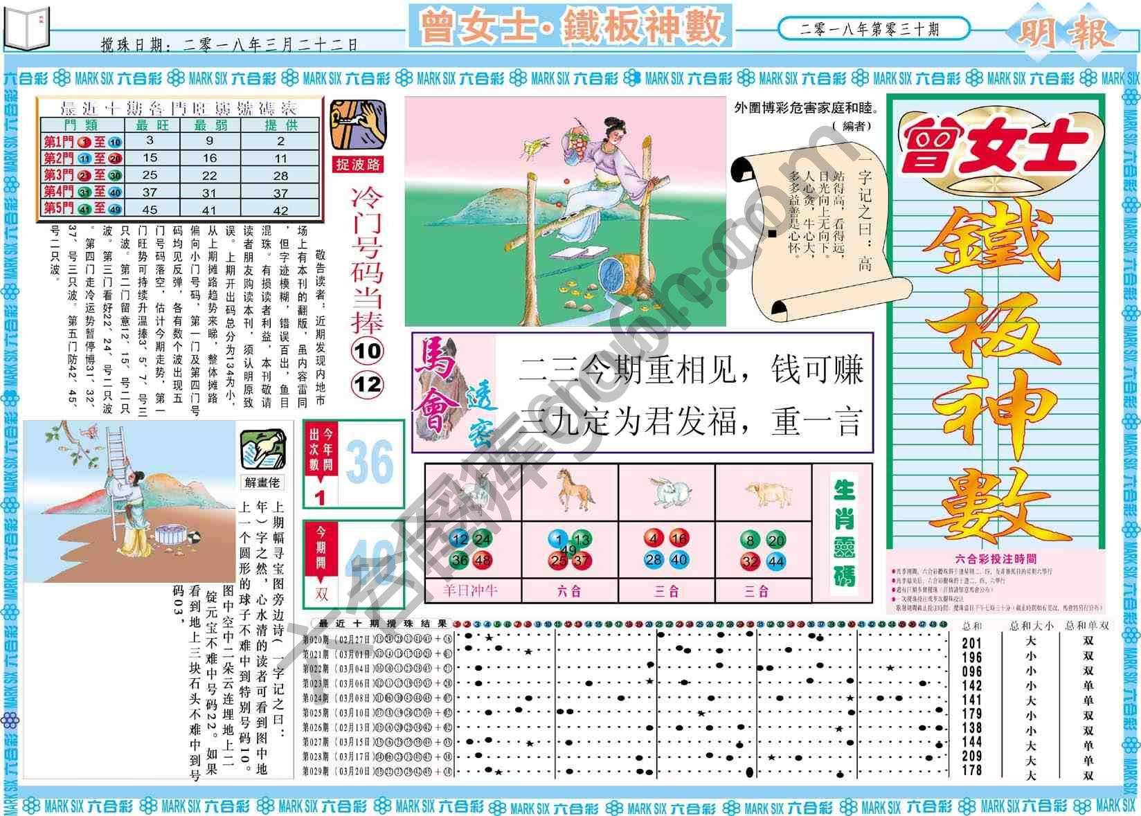 曾女士铁板神数