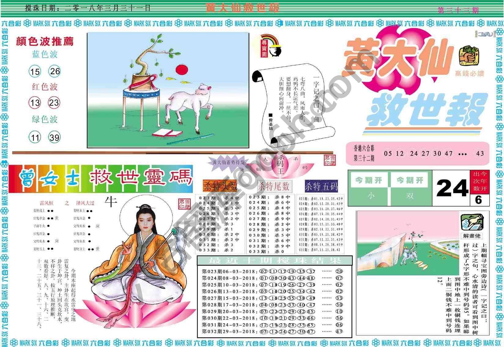 黄大仙救世报