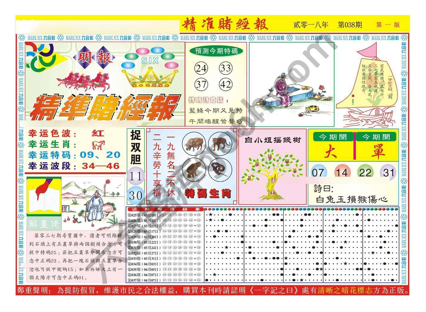 精准赌经报
