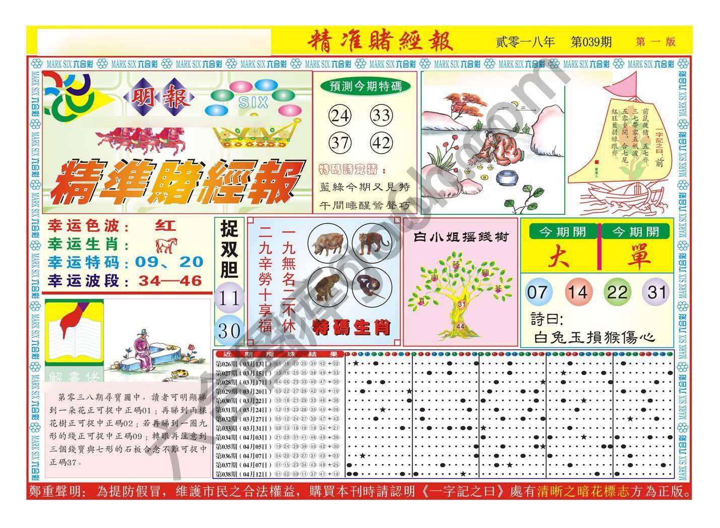 精准赌经报