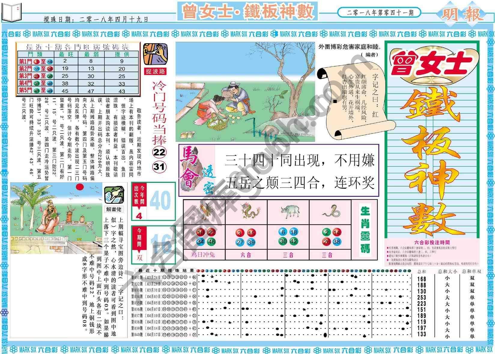 曾女士铁板神数