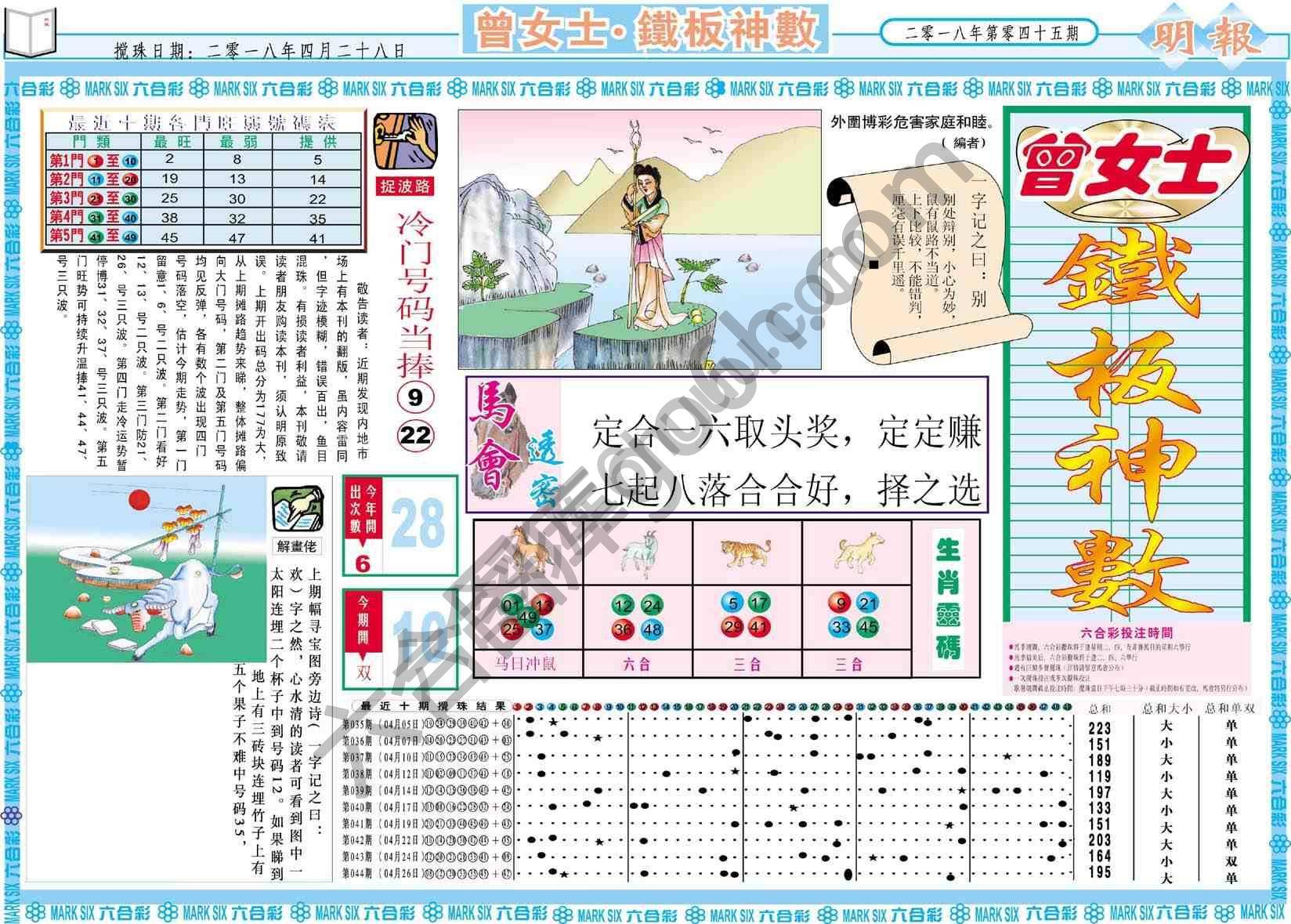 曾女士铁板神数