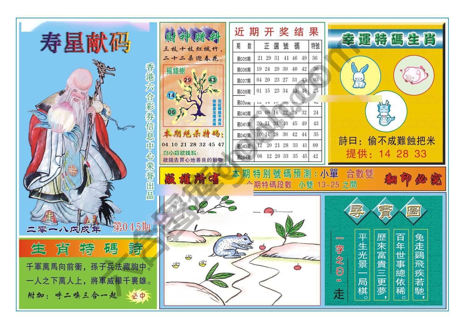 寿星献码