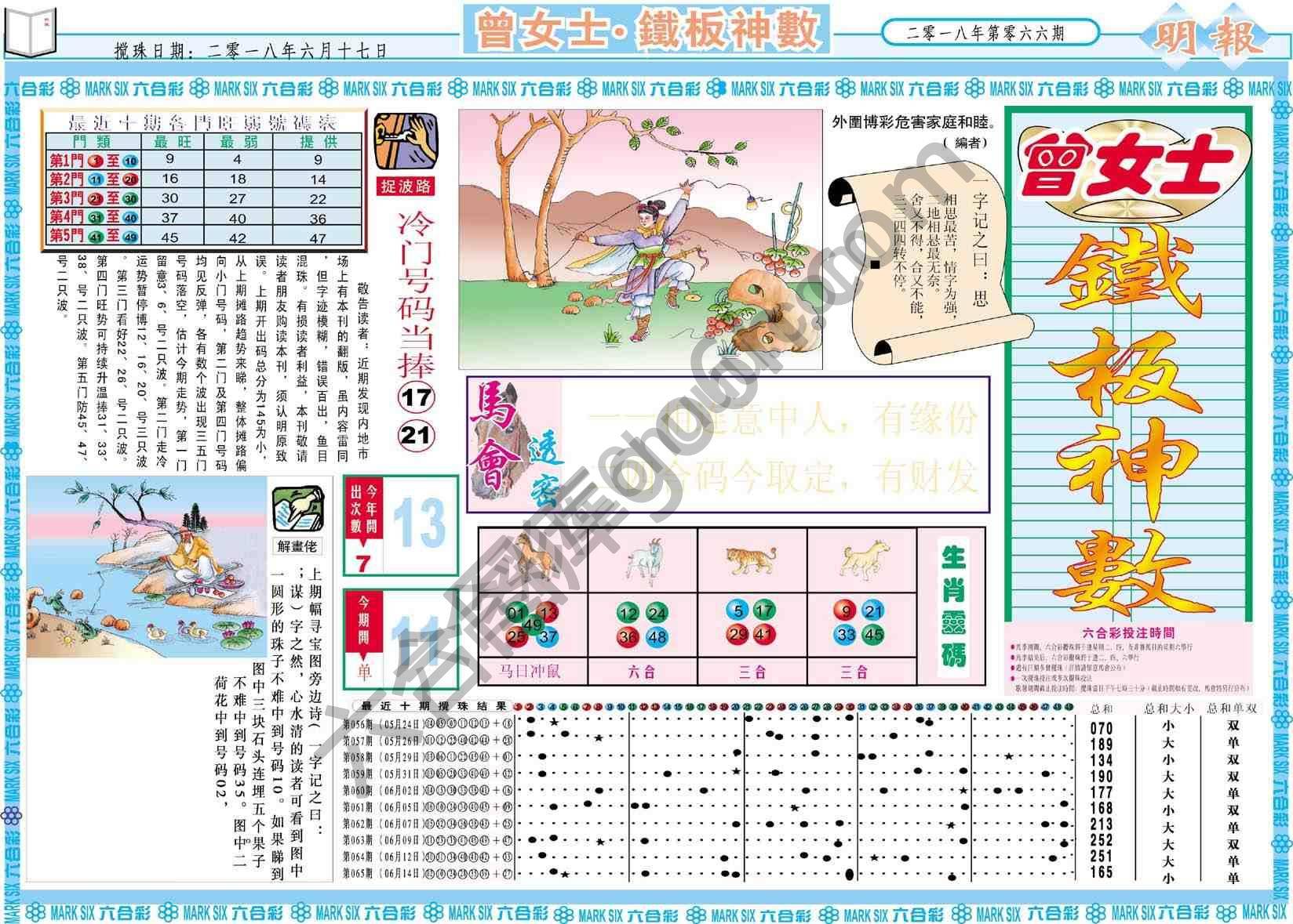 曾女士铁板神数