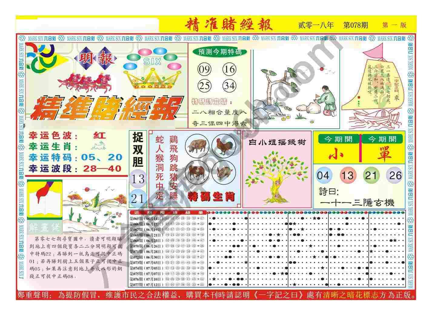 精准赌经报