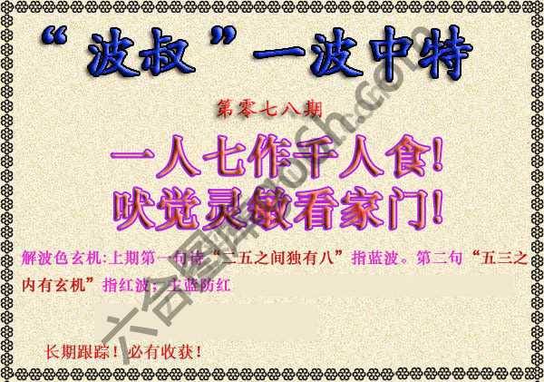 波叔一波中特