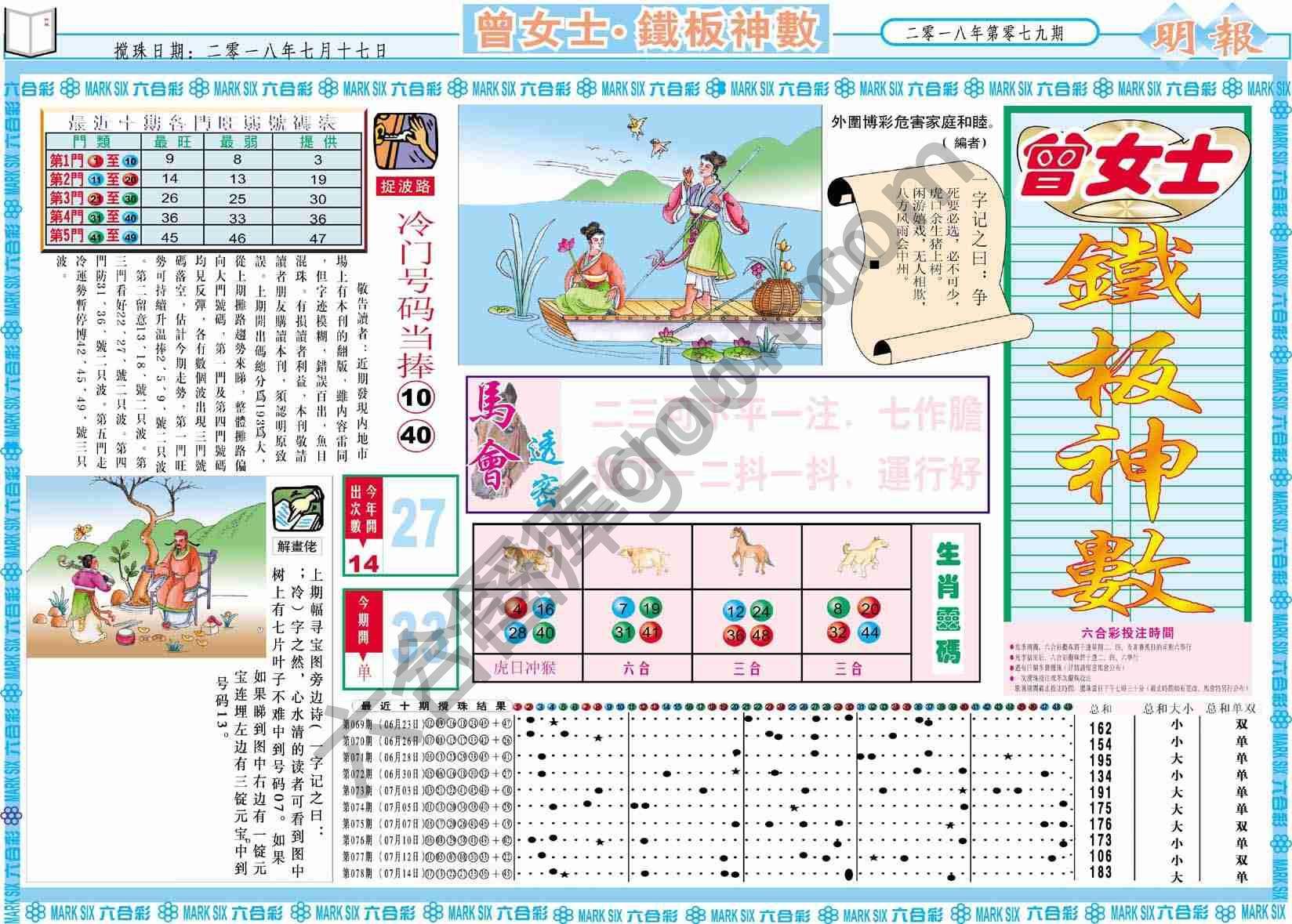 曾女士铁板神数