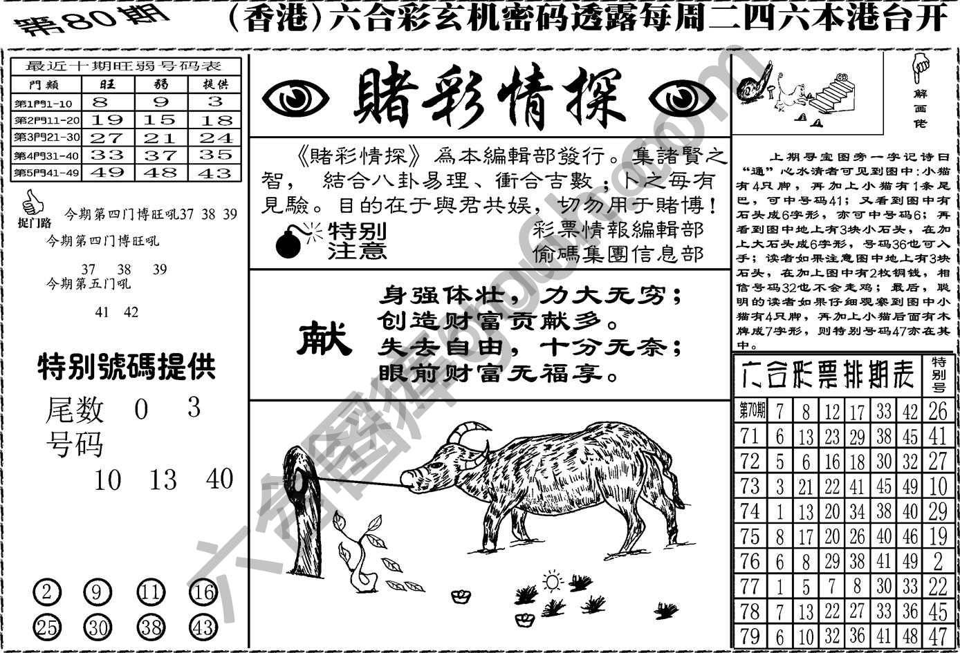 赌彩情探