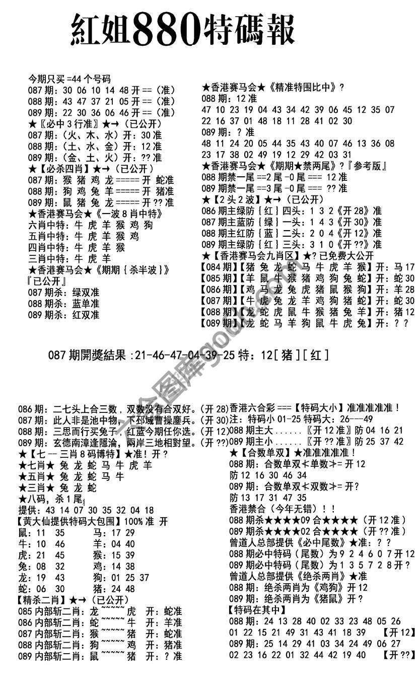 特码报880