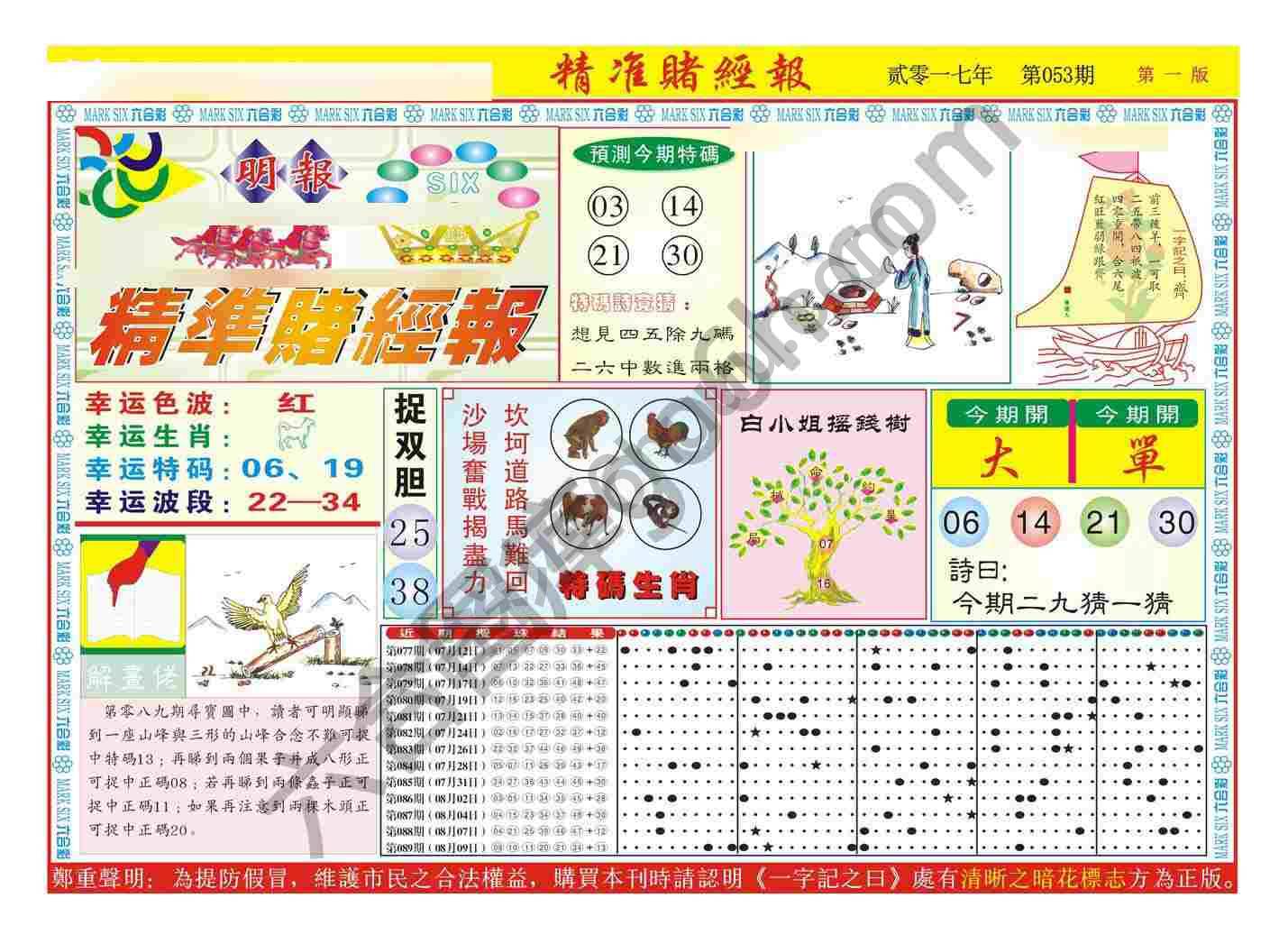 精准赌经报