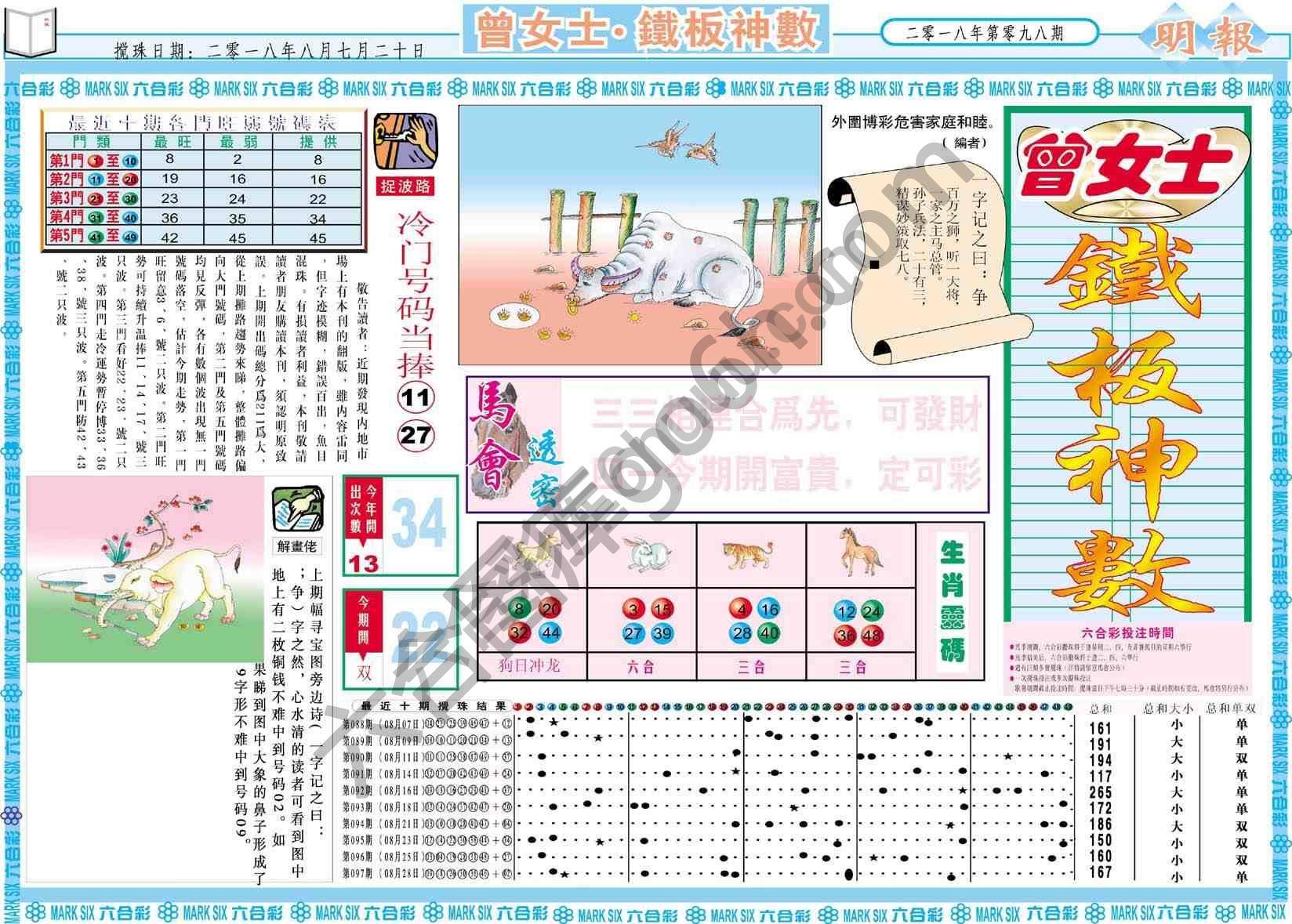 曾女士铁板神数