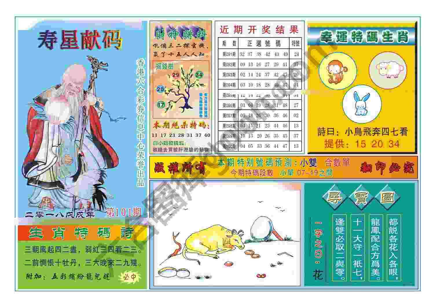 寿星献码