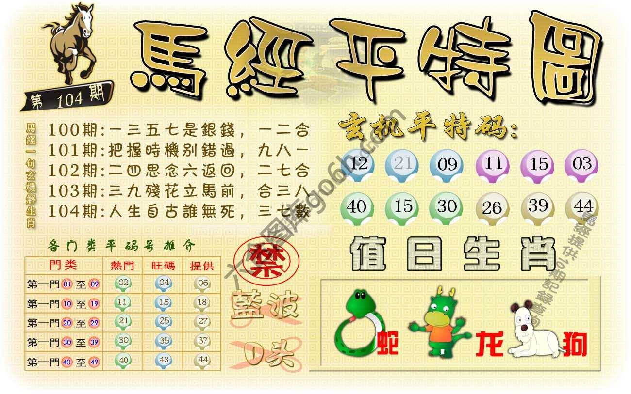 马经平特图
