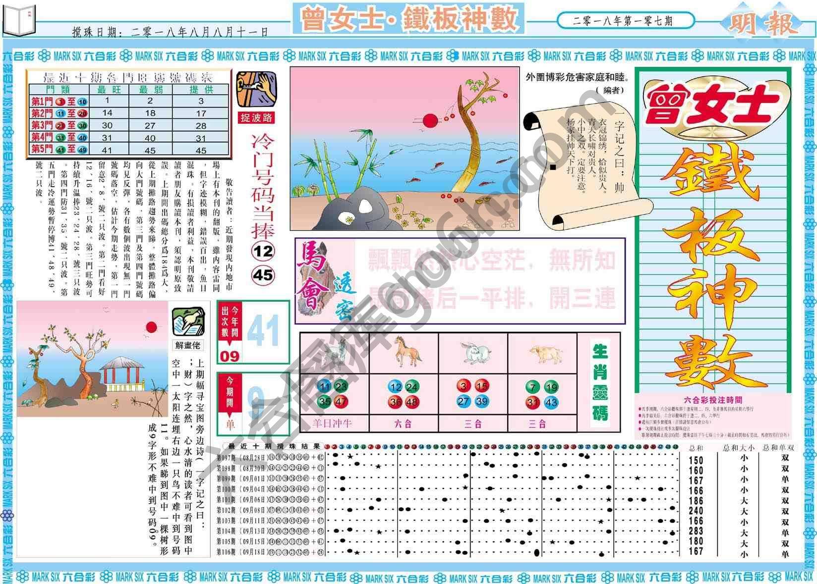 曾女士铁板神数