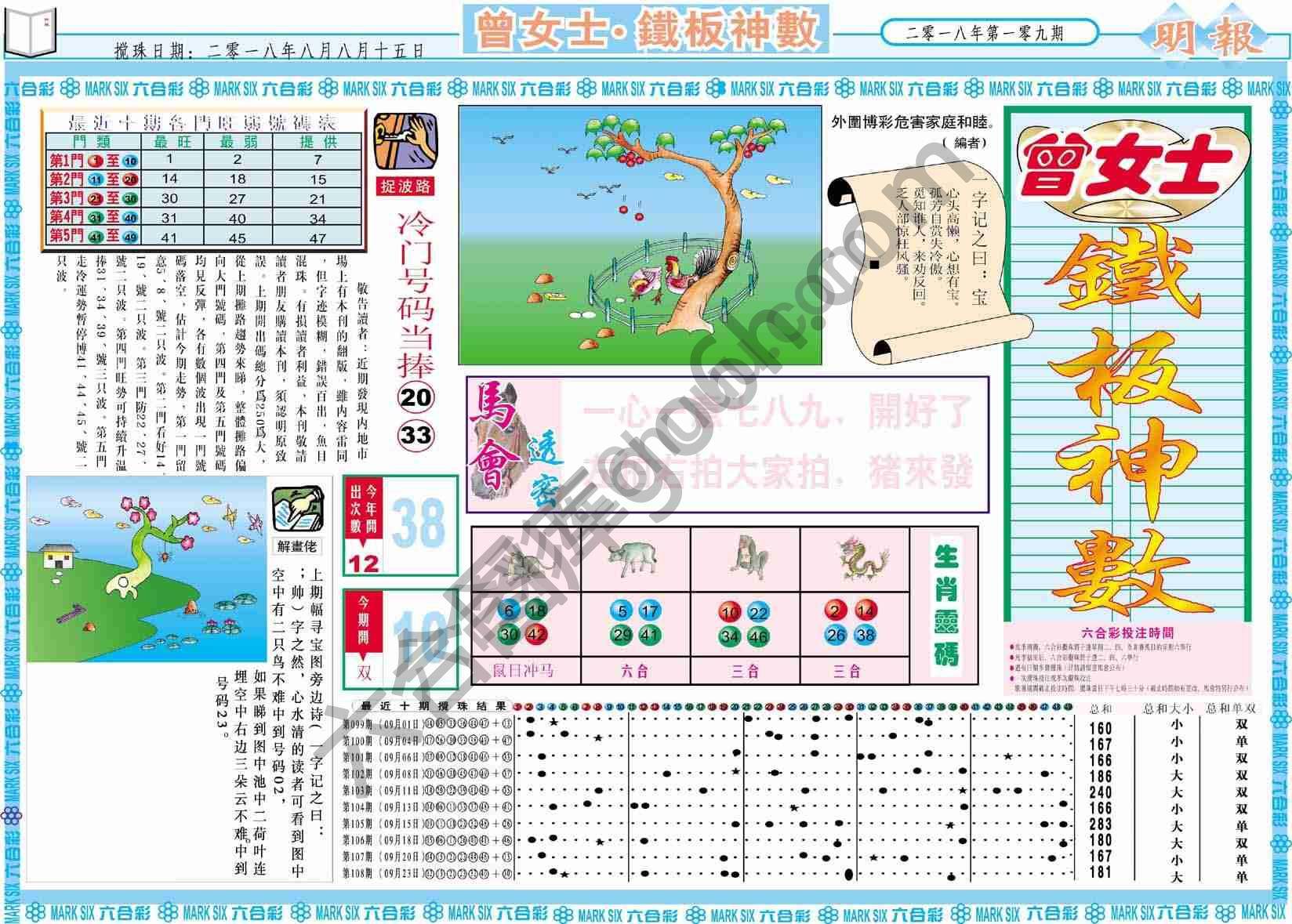 曾女士铁板神数