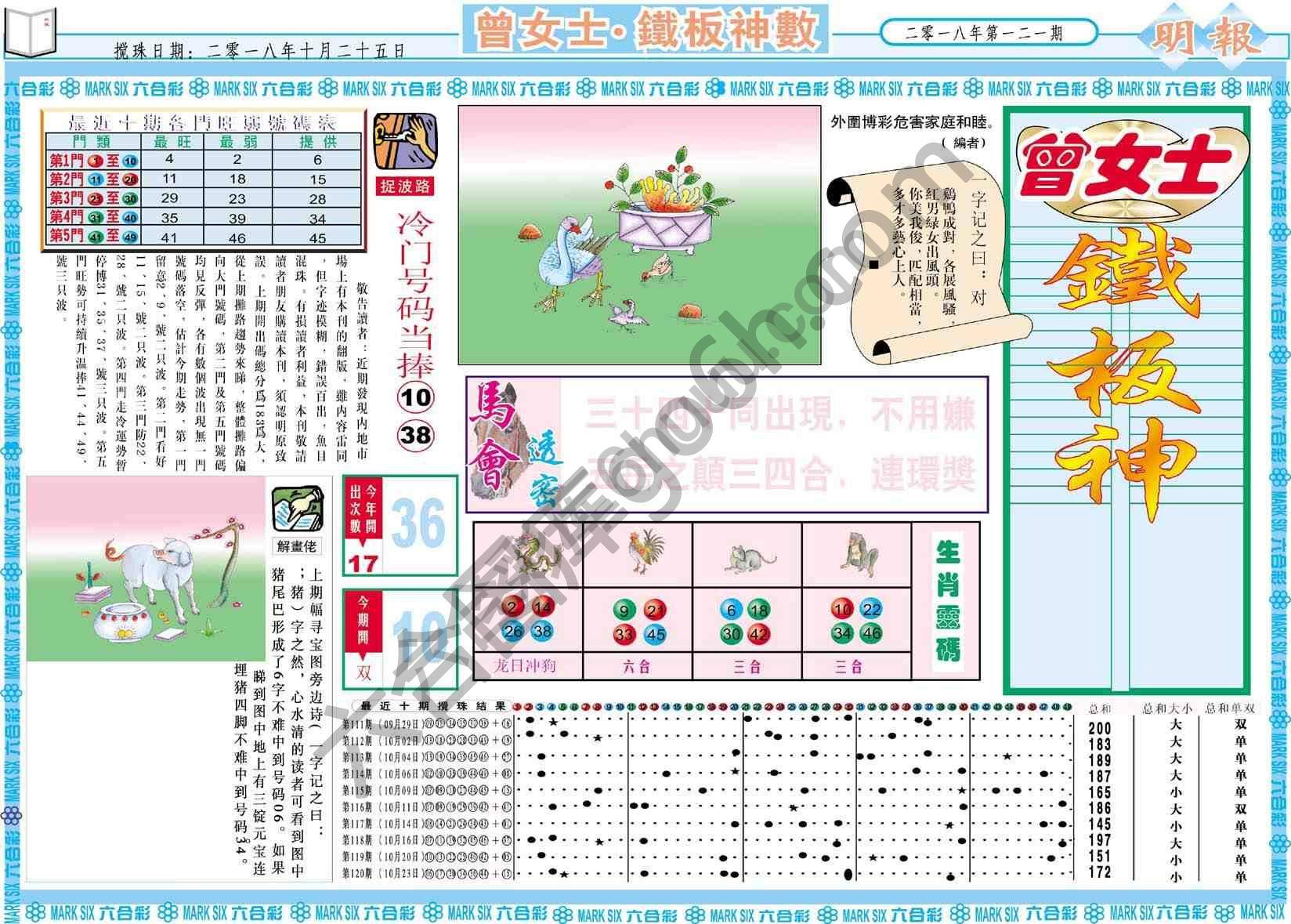 曾女士铁板神数