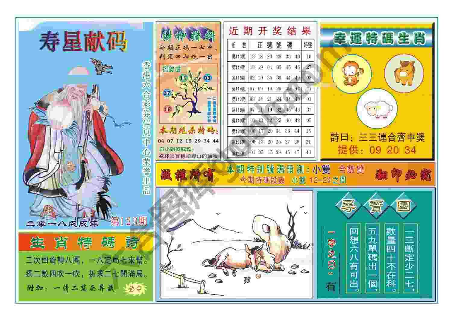 寿星献码