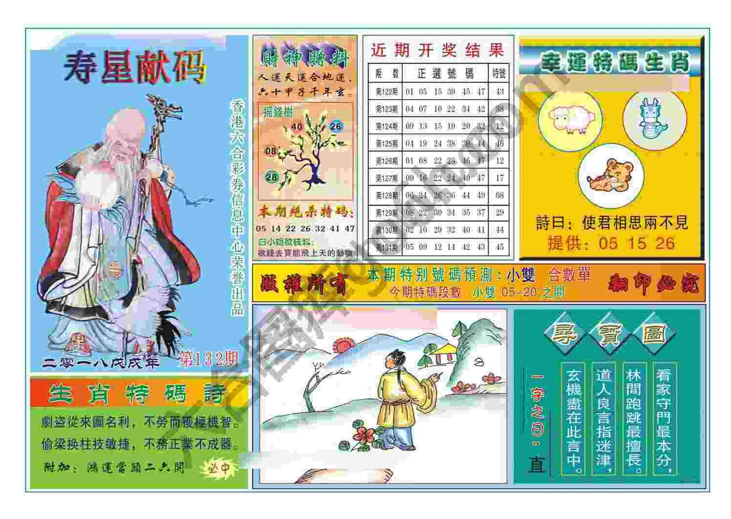 寿星献码