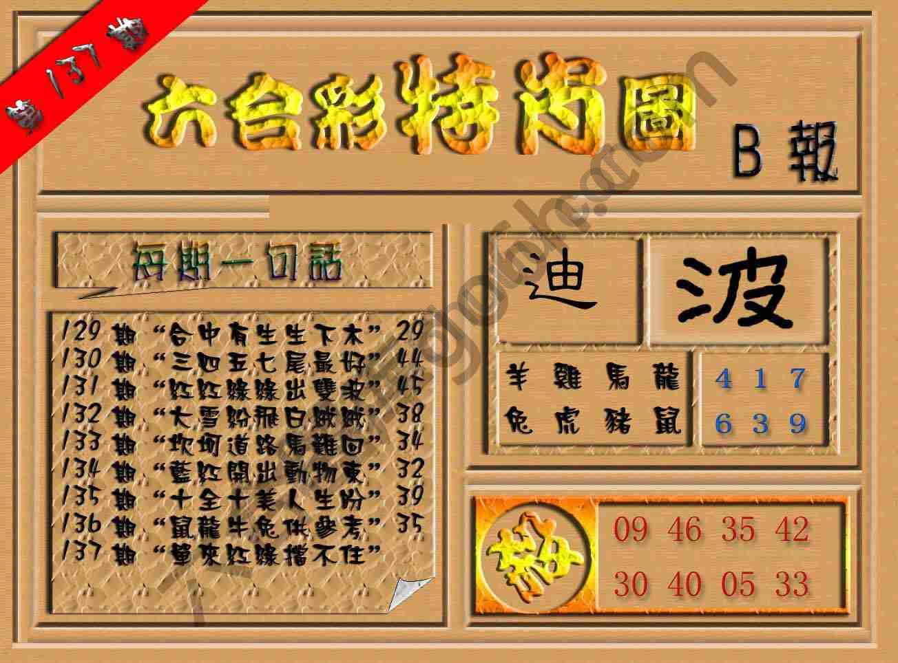 六合彩特肖图