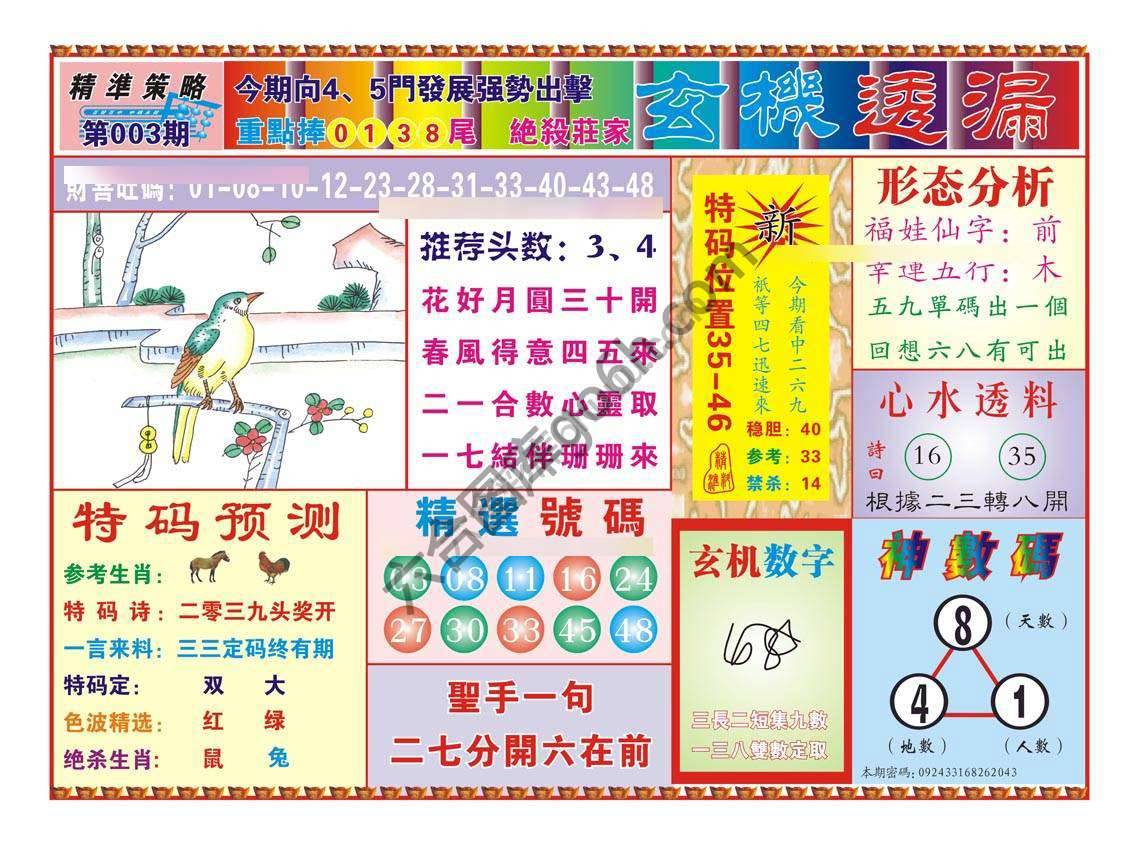 玄机透漏