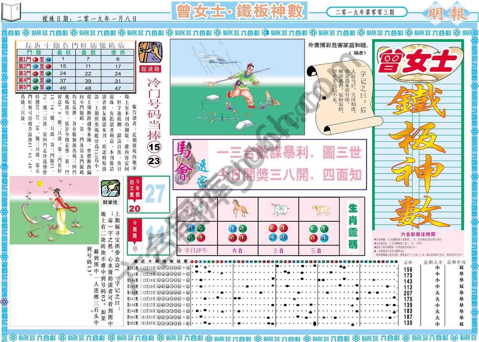 曾女士铁板神数