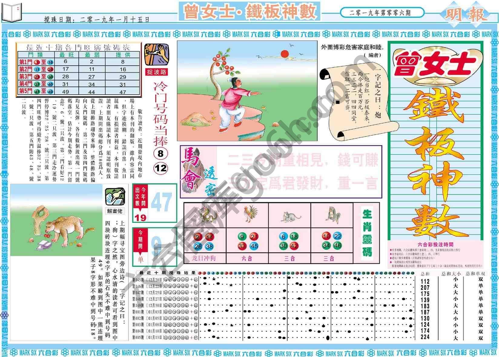 曾女士铁板神数