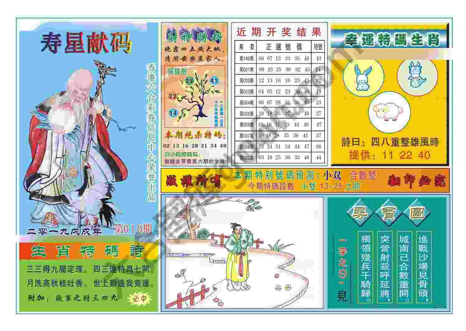寿星献码