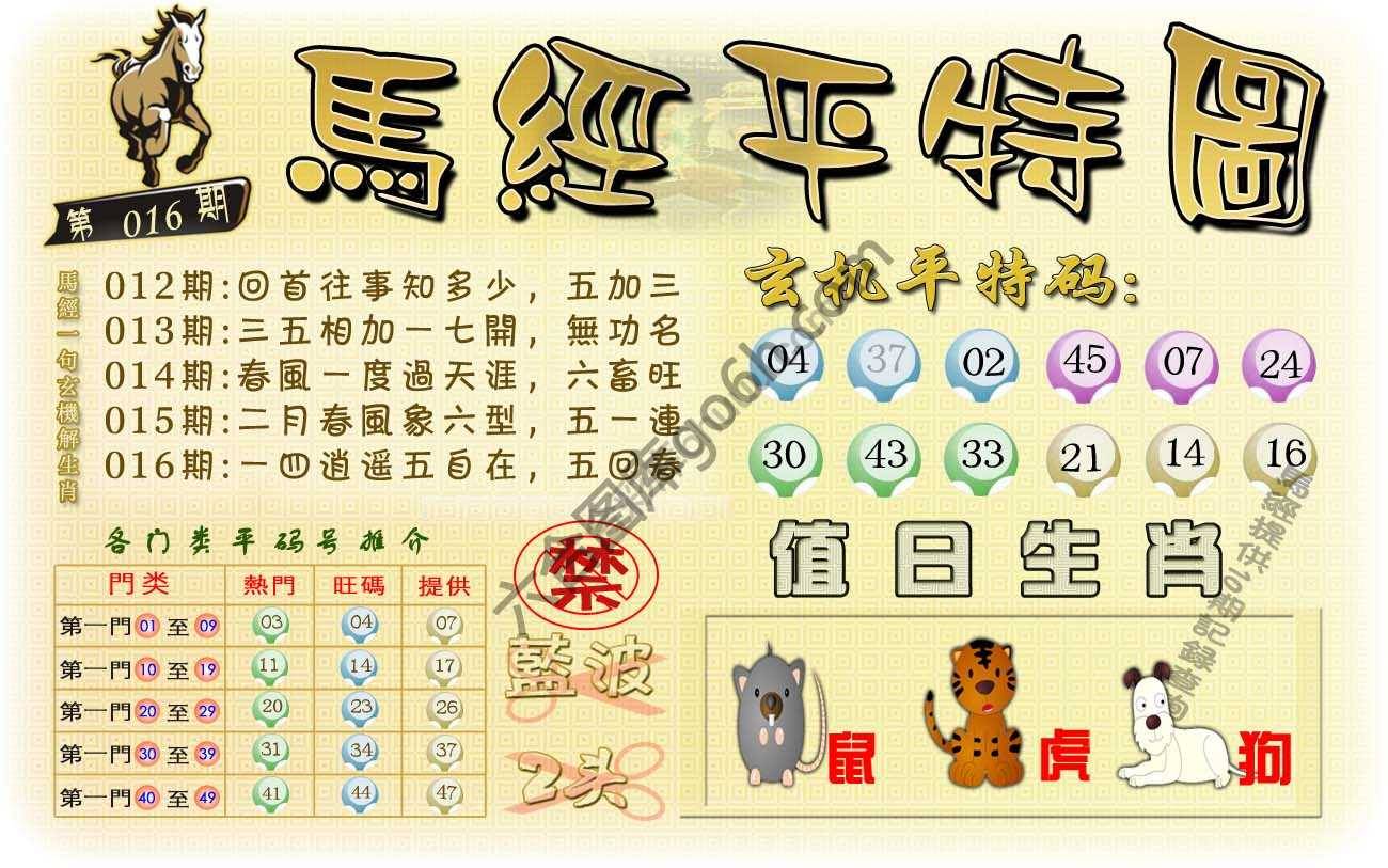 马经平特图