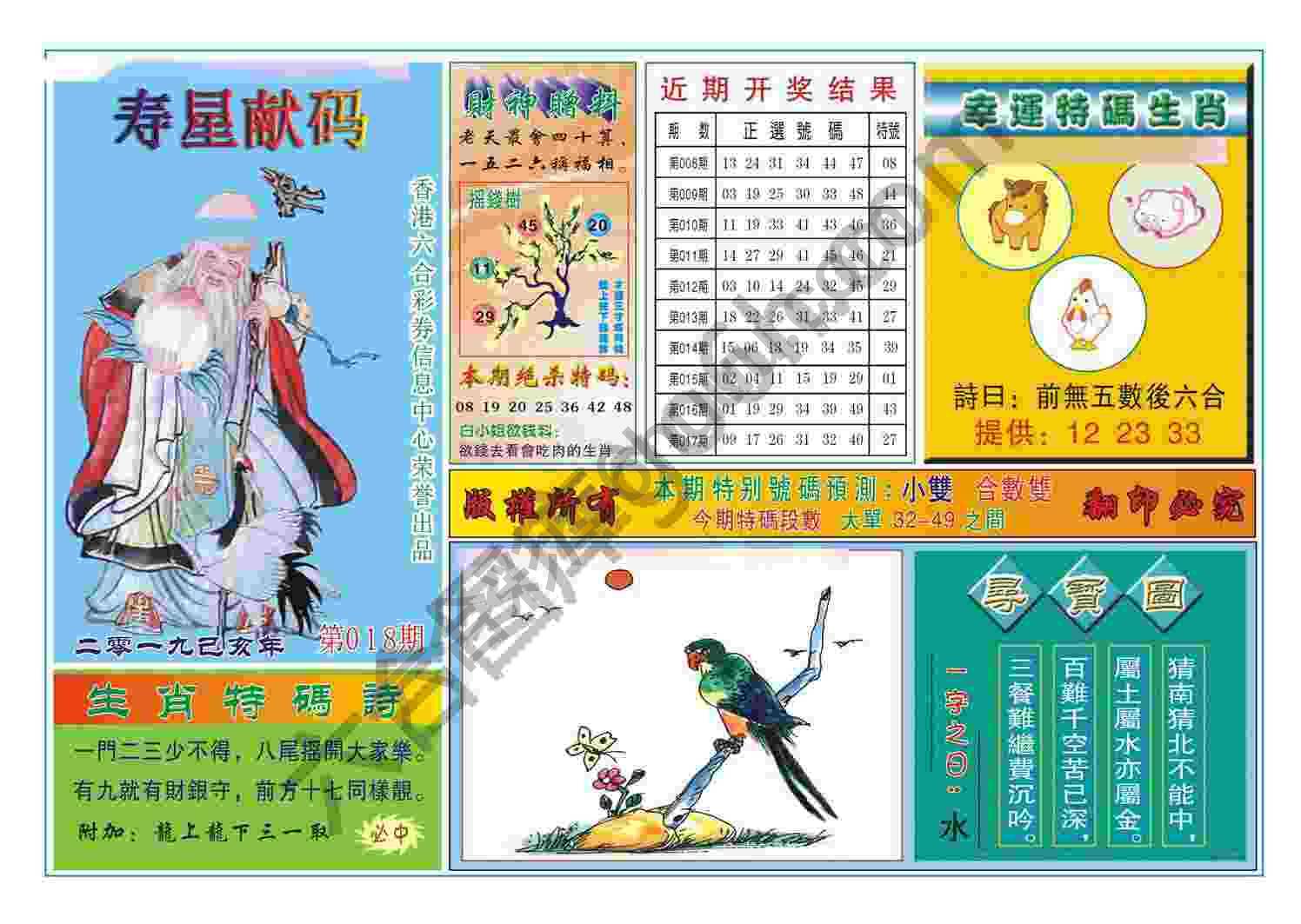 寿星献码