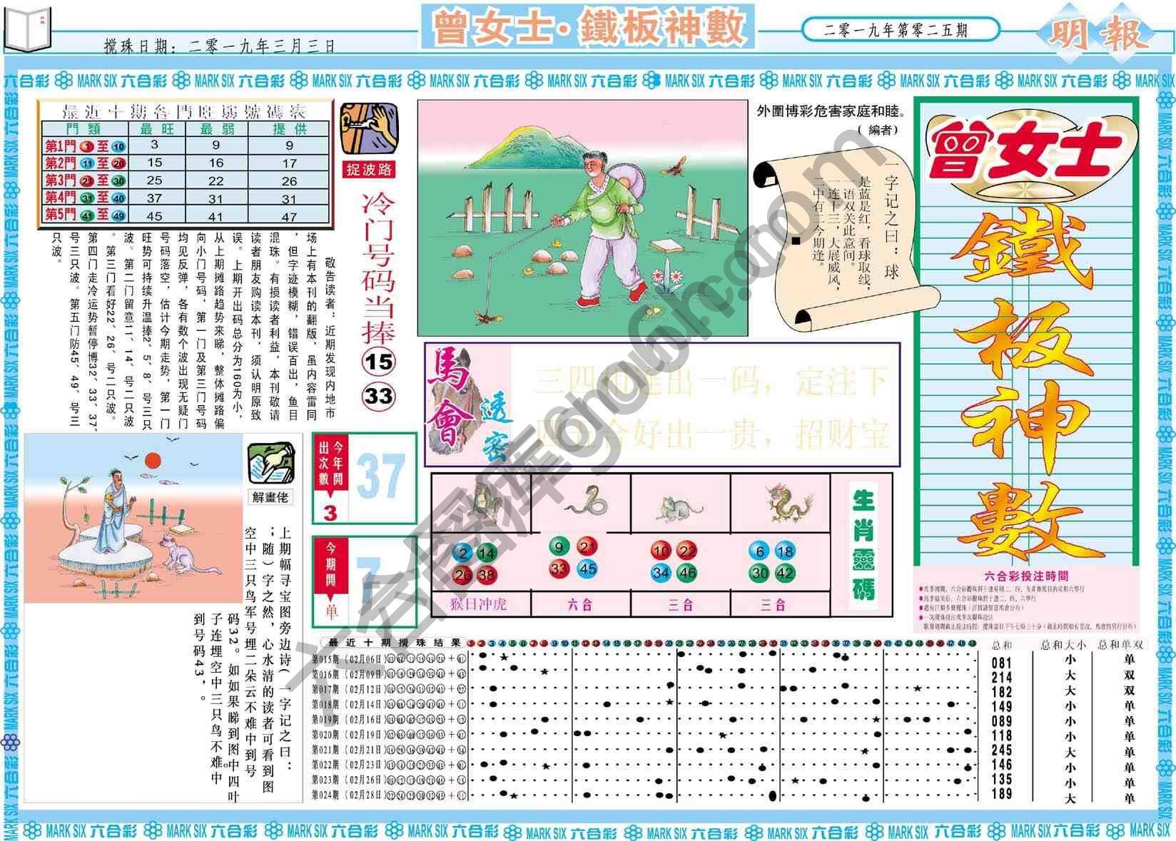 曾女士铁板神数