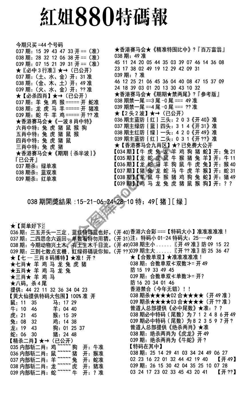 特码报880