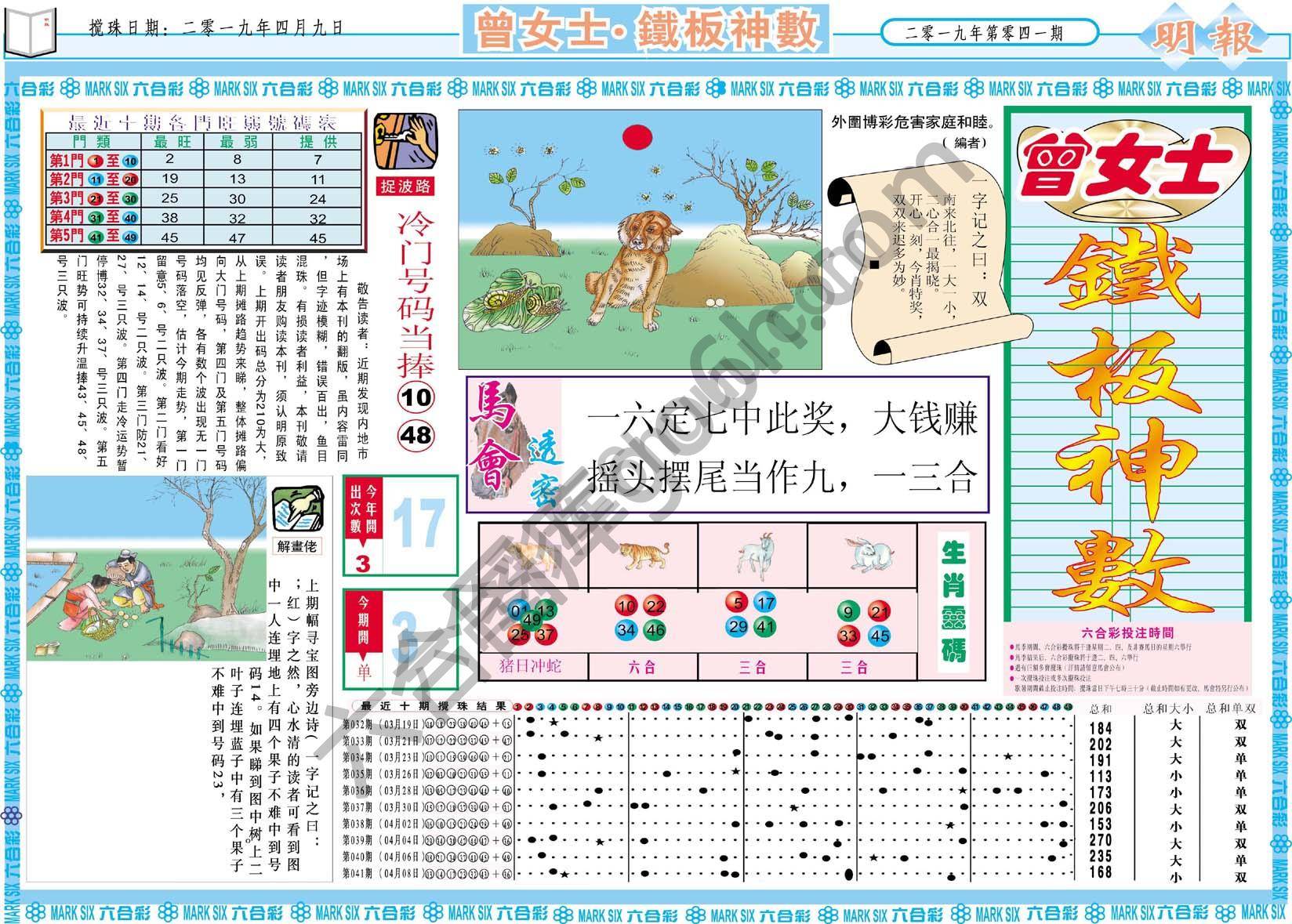 曾女士铁板神数