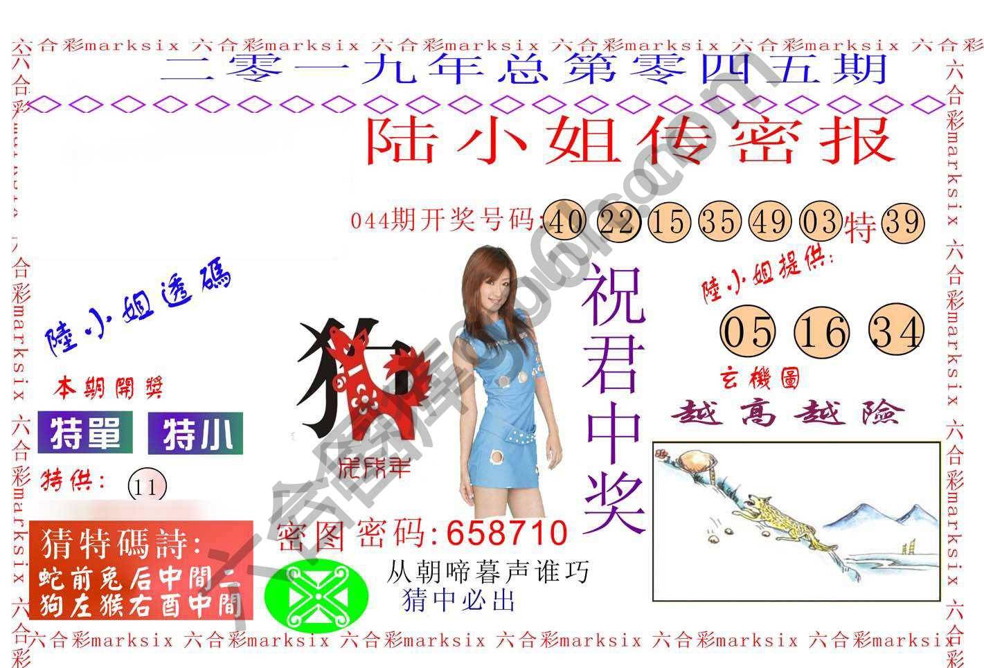 陆小姐传密
