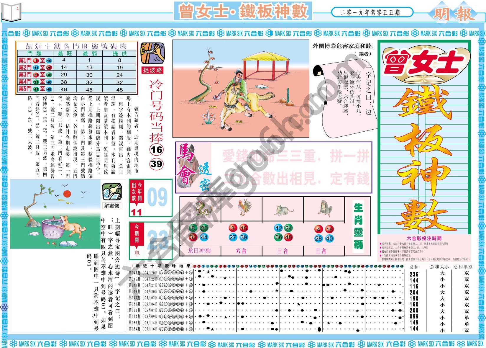 曾女士铁板神数