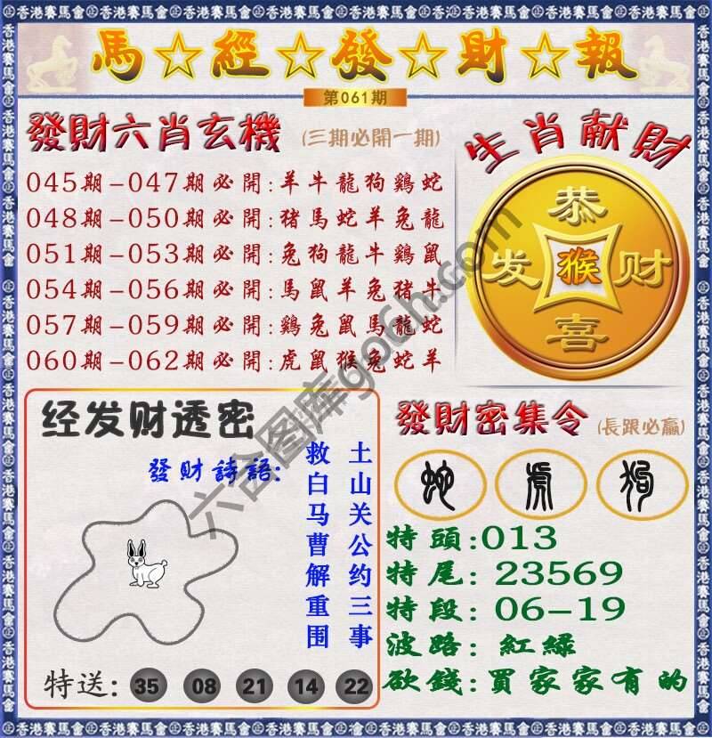 马经发财报