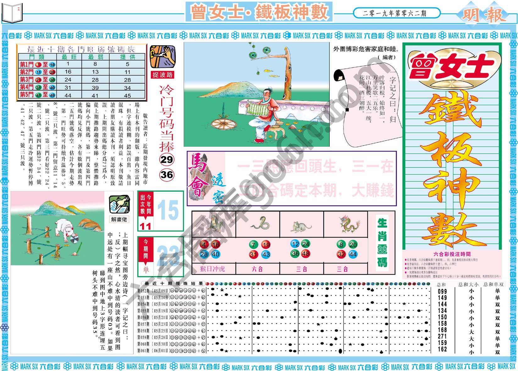 曾女士铁板神数