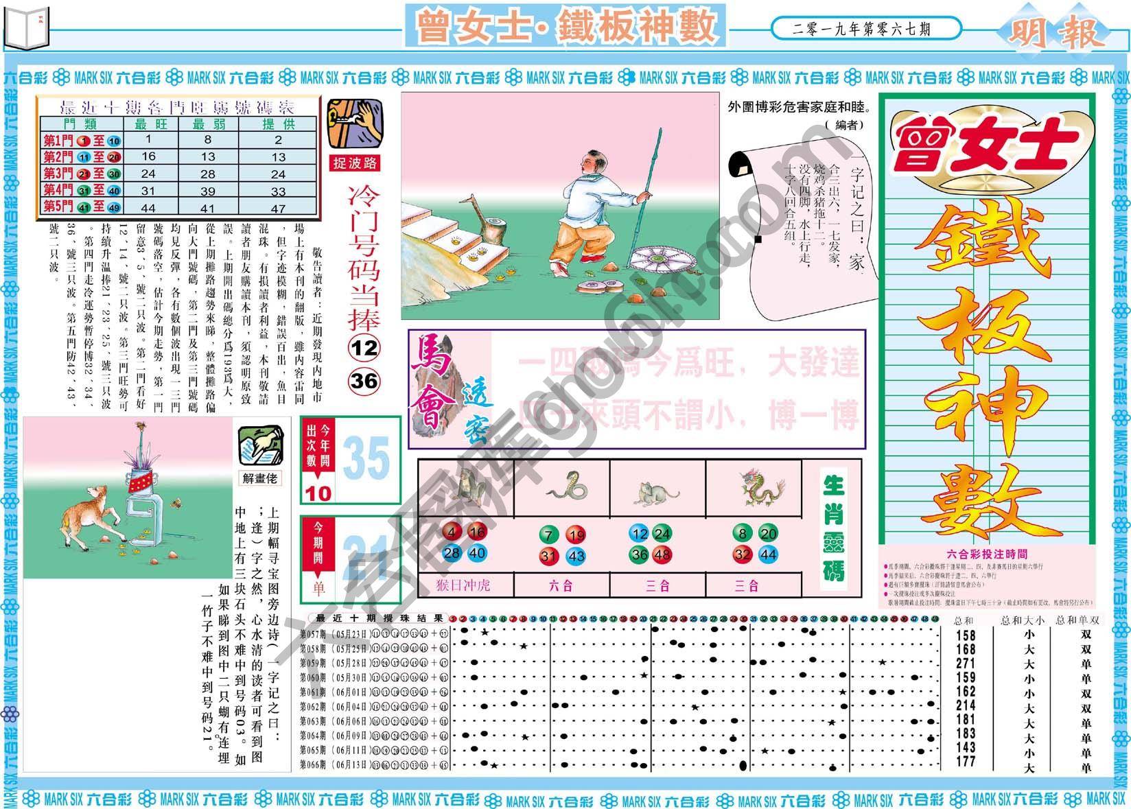 曾女士铁板神数
