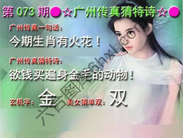 广州传真中特诗