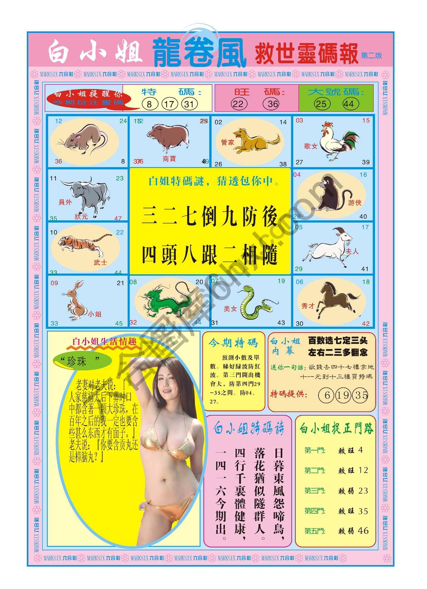 白小姐救世灵码报